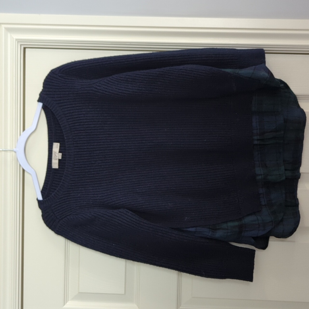 Loft LP sweater With Flannel Side Detail